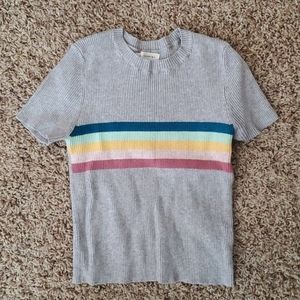 Pacsun Small Cute Rainbow Gray Shirt